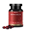 Antártico Krill Oil 500 mg, Fosfolipídio-Bound Omega-3, EPA, DHA, e Astaxantina - Facilmente Absorvido - Suporta Cérebro, Coração e Saúde Conjunta - Não-GMO, Gluten-Free, 30 Softgels
