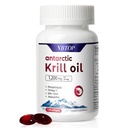 Óleo de Krill Antártico 1200 mg por serviço, 120 Softgels de liberação rápida com Omega-3 EPA DHA, Astaxantina e Fosfolipídios, Mercúrio Livre, Sem gosto de peixe para coração, articulação e saúde cerebral