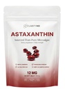 Astaxantina 12mg Antioxidantes Suplemento – Fonte Natural de Microalgas – Softgel Baseado em Lipídeos para Absorção Melhorada – Cognitivo, Visão e Apoio Conjunto – 30 Softgels (Pacote de 1)