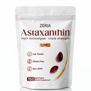 Zeria Astaxantina 12mg, Suplementos Antioxidantes de Microalgas Naturais, Ajuda a Proteger as Células do Estresse Oxidativo, Firmeza e Elasticidade da Pele, Promove Pele e Olhos Saudáveis, 150 Softgels