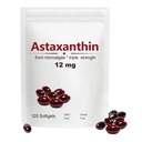 Astaxantina 12mg, 120 Softgels, Antioxidante de força máxima com óleo de coco, Fórmula Natural, Alta Absorção para suporte de olho e pele, Fórmula Natural, Não-GMO, Sem glúten