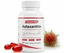 Astaxantina 12mg Softgels, Astaxantina Natural de Haematococcus Pluvialis Microalgae, Suporte Antioxidante para a Saúde da Pele e Olho, Baseada em óleo para melhor absorção, 60 Softgels, fornecimento de 30 dias