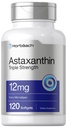 Horbäach Astaxantina Supplement 12mg 120 Softgels Força Tripla de Microalgas Não-GMO e Sem Glúten