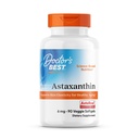 Médico melhor Astaxantina Vegan Suplemento 6 mg - Pele Elasticidade & Apoio Antioxidante para homens e mulheres, Extrato de Haematococcus Pluvialis Microalgae, Não OGM, Gluten Free - 90 Veggie Softgels