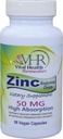 VHR ZINC Bisglicinato Quelato 50mg - Suporte Imune - Alta Absorção - Sem conservantes. 90 Cápsulas Vegan