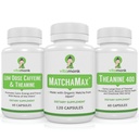 VitaMonk Matcha, baixa dose de cafeína e pacote de teanina - calma, energia focada sem os nervos