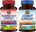 Vitalitown Magnésio + Glucosamina Condroitina HSH Bundle (Pacote de 2) Complexo de Magnésio (Item 1) e Suporte Conjunto* (Item 2) 120 Cápsulas de Magnésio e 90 Cápsulas Conjuntas
