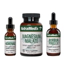 NutraMedix Energy Set - Kit 3-Piece Inclui Extractos de Astragalus, Rhodiola, Ginseng & Schisandra, Burbur-Pinella Detox Drops & Magnesium Malate Cápsulas para General Wellness