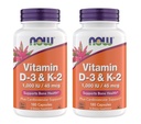 Agora Suplementos Vitamina D3 K2, 1.000 UI/45 mcg, Suporte cardiovascular, Suporta Saúde Óssea, 180 Cápsulas Vegetarianas - Vegan, Glúten livre, Kosher Vitamina D3 e K2 Suplementos (2)