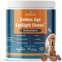 NOVEHA Eye Supplement for Dogs (90 Chews)- Vision Support with Lutein + Vitamina C & Astaxantina Antioxidantes - Vitaminas para cães para olhos + Óleo de peixe para Omega 3 EPA - Made in USA