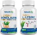 Pacote de laboratórios de cura natural: L-Lysine + Monolaurina + L-Lysine limpa
