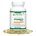 Zaytun Halal Vitamina D3 5000 UI, 180 Mini Softgels, Suporta ossos, Função muscular saudável & Imune, Vitamina D Premium do óleo de girassol, 6 meses de fornecimento, Não-GMO, Sem glúten, Made in USA