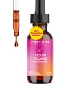 Folato líquido de cegonha rosa Drops – 5-MTHF Metilfolato B9 Vitamina Alternativa de Ácido Fólico Líquido para Mulheres □ Folato pré-natal, Não-GMO, Vegan, Suplemento Sublingual de Metilfolato