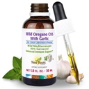 NEW ROOTS HERBAL Óleo de Orégano Selvagem Tintura com alho (1 fl oz) Ou 93% Carvacrol Orégano gotas de óleo, Melhorado Imune Suporte Suplemento l Não OGM, Vegan, GMP certificado