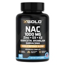 XGold Health NAC 1000 mg com Quercetin 95%, Bromelaína, Zinco, Vitamina C, D3 & K2 Imune Support & Suplemento Antioxidante Advanced Defense Blend 90 Cápsulas Veggie