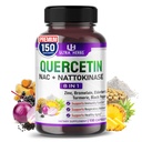 Quercetin Suplemento com Bromelaína, Vitamina C e Zinco, Nattokinase, NAC, Elderberry, Elderberry 8 em 1 Complexo Ultra Antioxidante para a Saúde Imune