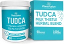 Flora Fusion Dr. Miller's TUDCA com extrato de cardo de leite, 1000mg por serviço, fígado e vesícula biliar Cleanse Supplement, Suporta a função de fígado, 90 cápsulas (fornecimento de 45 dias)