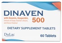 Dulac Dinaven 500, Micronized Diosmin Hesperidin Suplemento dietético 1000mg por porção, Extrato de Castanha de Cavalo, Butcher’s Broom & Red Grape Extract, Leg Circulation Support, 60 Tablets, Made in Italy
