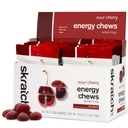 Skratch Labs Energy Chews Gummies Cafeína para Correr, Ciclismo, e Desempenho Desportivo, Gel Alternativa , Azedo Cherry (10 Pack)