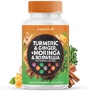 Suplemento Moringa Açafrão, Boswellia, Saffron, Holy Basil- Suplemento de Apoio Conjunto para Mulheres e Homens com Ceilão Canela, Quercetin, Tart Cherry- 120 Conde