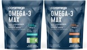 Pacote de óleo de peixe Coromega Omega-3 – 2400mg Omega-3s + Vitamina D, 3X melhor absorção, Sem sabor de peixe, Coco Bliss & Citrus Burst Flavors, 60 pacotes de squeeze