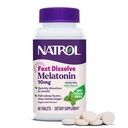 Natrol Melatonina 10mg comprimidos de dissolução rápida - sabor de hortelã-pimenta, 60 contagem, suporte ao sono, rápida dissolução de melatonina para adultos, 60 dias de fornecimento