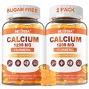 Cálcio 1200 mg com pastilhas de vitamina D3 - Cálcio + Suplemento Açafrão para Mulheres e Homens com vitamina K2 B12 - Apoio Osso & Músculo - Açúcar Grátis - Vegan (120 Contagem)
