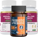 Probióticos vaginais femininos + 100 bilhões de probióticos com prebióticos orgânicos para Gut Digestive & Imune Health Bundle – Bem-Estar Total, Dentro e Fora!