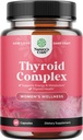Suporte avançado da tiroide para mulheres com Ashwagandha - Suplemento adaptado da tiroide com L Tyrosine Rhodiola e Astragalus Root - Não-GMO Balanceamento de energia da tiroide ervas Suplemento da saúde da mulher