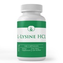 INGREDIENTES ORIGINAIS PUROS L-Lysine HCL (100 cápsulas) sempre puros, sem aditivos ou enchimentos, verificado no laboratório