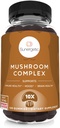 Sunergetic Premium Mushroom Gummies Supplement - para saúde imunitária, Cérebro, Humor e Stress Support - Mushroom Mistura com Leões Mane, Extrato Chaga, Reishi, Turquia Tail, Cordyceps (120 Gummies)