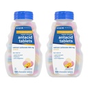 MAJOR Comprimidos antiácidos de resistência regular - Carbonato de cálcio 500 mg - Sabor de fruta variado - 150 Mastigable Count (2 Pack)