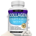 Toplux Multi Colágeno Peptídeos Pills 1800 Mg Complexo - Tipo I, II, III, V, X Complexo de Colágeno Premium para Melhor Pele & Cabelo, Junta Forte, Proteína Hidrolisada, para Homens, 90 Cápsulas, Suplemento