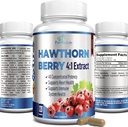 Hawthorn Berry 4:1 Extrato (120 Cápsulas) Suporte do sistema imunitário, Super Antioxidante, Hawthorn Berry Cápsulas Concentrado de 2660mg Berries