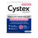 Comprimidos de alívio da dor de ITU de força máxima Cystex - 99,5 mg de HCl de fenazopiridina para alívio rápido do desconforto em queima e bexiga - 24-Count