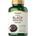 Piping Rock Black Seed Oil Softgel Cápsulas □ 1000mg □ 120 comprimidos □ Cold Pressed Supplement
