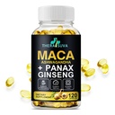 3 em 1 Ashwagandha + Maca Root + Panax Ginseng - Suplemento Natural para energia, resistência e suporte de estresse, 120 Softgels