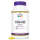 21th Century Fish Oil 1000 Mg Entérico revestido Softgels, 180Count