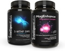 Laboratório inteligente 2-em-1 pacote de MagEnhance Supplement (com Magnésio L-Treonato, Glicinato e Taurato) e 5MG 5-MTHF Metilfolato como Ácido Quatrefolic® (Suplemento MTHFR para suporte de metilação)