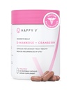 Happy v Dr. Formulado D-Mannose com pílulas de cranberry para mulheres Cranberry para infecções de trato urinário & D Mannose Pó para prevenção de infecção ITU, bexiga & trato urinário Saúde & harmonia