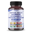 CORTISOL Saúde Ashwagandha Magnésio Camomila L-Theanina - Made in USA