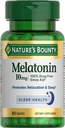 Melatonina da recompensa da natureza, 100% sem drogas Ajuda ao sono, Suplemento dietético, 10 mg, 60 contagem