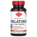 Laboratórios Olympia Melatonina 10mg tempo de liberação com vitamina B6 - Comprimidos de força máxima - Drug-Free, Suporta sono descansado, Ajuda ao sono noturno - 60 Tablets Vegan (60 Servings)