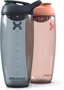Promixx Pursuit Protein Shaker Garrafa (32 onças) – Silent No-Ball Mixer, Leak-Proof Lid, BPA/BPS & Phthalate-Free ECOZEN – Easy-Clean Shaker Cup for Protein Shakes, Pre & pós-workout Smoothies