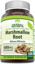Herbal Secrets Marshmallow Extract Supplement (Suplemento de Extrato de Marshmallow) 480 Mg 100 Cápsulas Veggies