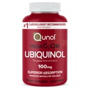 Qunol Mega Ubiquinol 100mg CoQ10, Absorção Superior, Água Patenteada e Gordura Forma de Suplemento Natural Solúvel de Coenzima Q10, Antioxidante para Saúde do Coração, 100 Count Softgels.