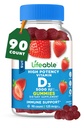 Vitamina D 5000 UI livre de açúcar vitalável - Grande sabor sabor natural Gummy Suplemento - Gluten Free Vegetarian GMO-free mastigável - para apoio imunológico e saúde óssea - para adultos - 90 chicletes