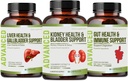 Rim Cleanse Detox e reparação e suporte de bexiga- Rim Suporte Suplemento para Restauração de Rim com Chanca Piedra,Cranberry, Juniper Berries para Rim Detox e Bladder Saúde.