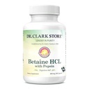 Dr. Clark Betaine HCL Suplemento com Pepsin, 800mg, 100 Cápsulas Gelatina