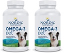 Nórdico Naturals Omega-3 animal de estimação, sem sabor - 120 Gels macios - 330 mg Omega-3 por gel macio - óleo de peixe para cães com EPA & DHA - promove coração, pele, casaco, & saúde imunitária (Pack of 2)